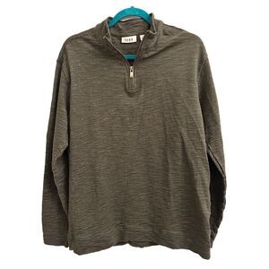 EUC ROWM quarter zip pullover sweater olive green L